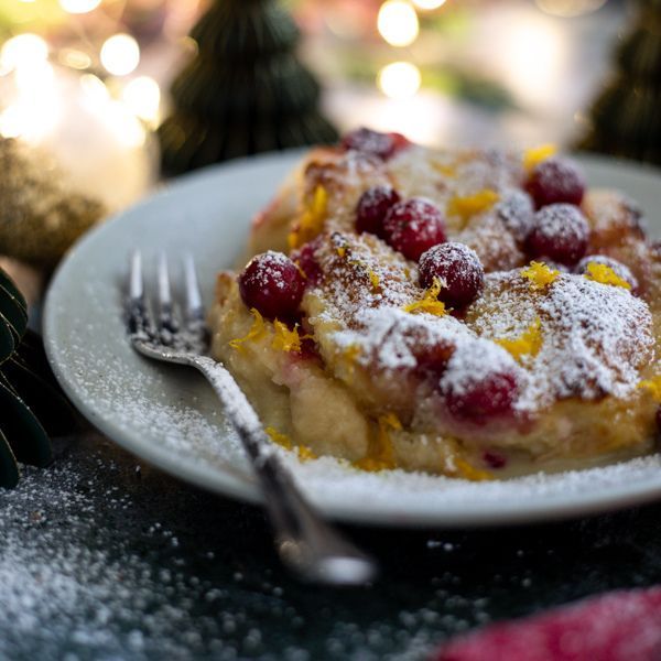 Orange And Cranberry Bread And Butter Pudding - Serves 2 - €5.95 Orange And Cranberry Bread And Butter Pudding - Serves 2 - €5.95