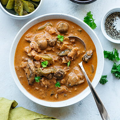 Vegan Mushroom Stroganoff